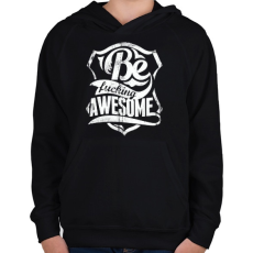 PRINTFASHION Légy kib@szott menő - Gyerek kapucnis pulóver - Fekete