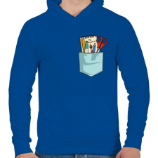 PRINTFASHION Légy különleges! - Férfi kapucnis pulóver - Királykék férfi pulóver, kardigán