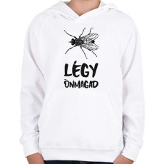 PRINTFASHION LÉGY ÖNMAGAD - Gyerek kapucnis pulóver - Fehér