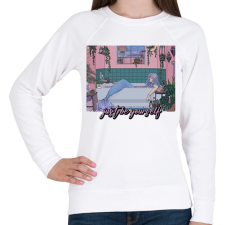 PRINTFASHION Légy önmagad - Női pulóver - Fehér női pulóver, kardigán