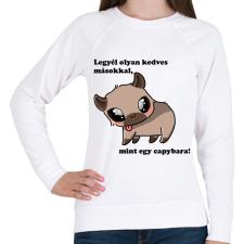 PRINTFASHION legyél olyan kedves másokkal, mint egy capybara - Női pulóver - Fehér női pulóver, kardigán