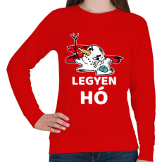 PRINTFASHION LEGYEN HÓ - Női pulóver - Piros