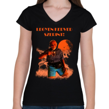 PRINTFASHION LEGYEN KEDVED SZERINT  - Női V-nyakú póló - Fekete női póló