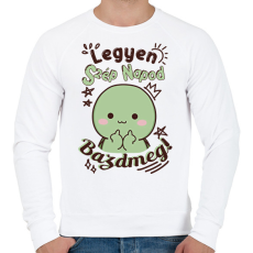 PRINTFASHION Legyen szép napod bazdmeg! - Férfi pulóver - Fehér