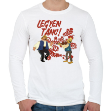PRINTFASHION Legyen Tánc! - Férfi hosszú ujjú póló - Fehér férfi póló