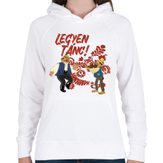 PRINTFASHION Legyen Tánc! - Női kapucnis pulóver - Fehér