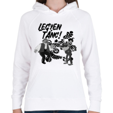 PRINTFASHION Legyen tánc! - Női kapucnis pulóver - Fehér