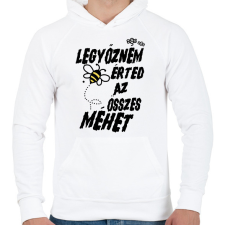 PRINTFASHION Legyőzném érted az összes méhet - páros minta - Férfi kapucnis pulóver - Fehér férfi pulóver, kardigán