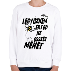 PRINTFASHION Legyőzném érted az összes méhet - páros minta - Gyerek pulóver - Fehér