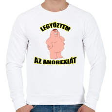 PRINTFASHION Legyőztem az anorexiát - Férfi pulóver - Fehér