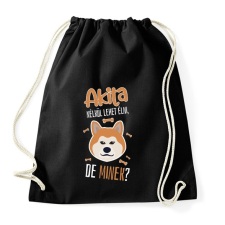 PRINTFASHION Lehet élni, de minek? - Akita - Sportzsák, Tornazsák - Fekete tornazsák