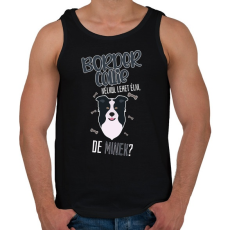 PRINTFASHION Lehet élni, de minek? - Border Collie - Férfi atléta - Fekete