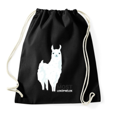 PRINTFASHION Leköplek Alpaka - Sportzsák, Tornazsák - Fekete tornazsák