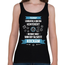 PRINTFASHION Leküldtek a boltba - Női atléta - Fekete női trikó