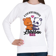 PRINTFASHION Lélekben ikrek - Női pulóver - Fehér