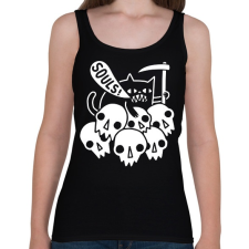 PRINTFASHION Lélekfaló macska - Női atléta - Fekete női trikó