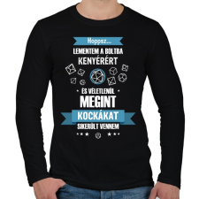 PRINTFASHION Lementem a boltba kenyérért - Férfi hosszú ujjú póló - Fekete férfi póló