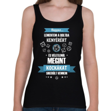 PRINTFASHION Lementem a boltba kenyérért - Női atléta - Fekete női trikó