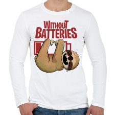 PRINTFASHION Lemerülve - lajhár - Férfi hosszú ujjú póló - Fehér férfi póló