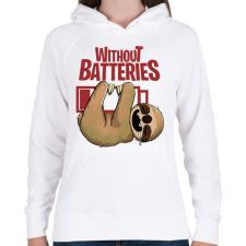 PRINTFASHION Lemerülve - lajhár - Női kapucnis pulóver - Fehér női pulóver, kardigán