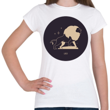 PRINTFASHION Leo - Oroszlán - Női póló - Fehér női póló