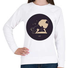 PRINTFASHION Leo - Oroszlán - Női pulóver - Fehér