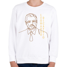 PRINTFASHION Leonardo DiCaprio - Vonalas - Gyerek pulóver - Fehér