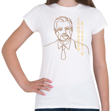 PRINTFASHION Leonardo DiCaprio - Vonalas - Női póló - Fehér női póló