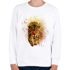 PRINTFASHION leopard abstrakt - Gyerek pulóver - Fehér gyerek pulóver, kardigán