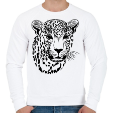 PRINTFASHION Leopárd - Férfi pulóver - Fehér férfi pulóver, kardigán