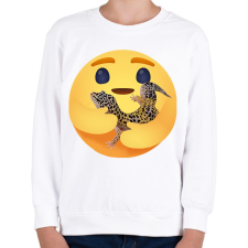 PRINTFASHION Leopárd gekkó - Gyerek pulóver - Fehér gyerek pulóver, kardigán