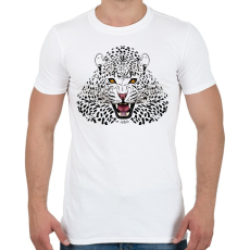PRINTFASHION Leopard Jaguar Cheetah Black panther - Férfi póló - Fehér
