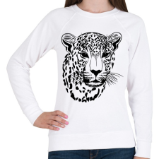 PRINTFASHION Leopárd  - Női pulóver - Fehér női pulóver, kardigán