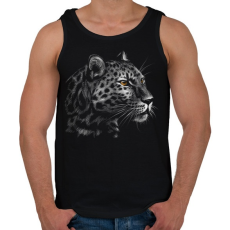 PRINTFASHION Leopárd portré - Férfi atléta - Fekete