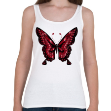 PRINTFASHION Lepke - Női atléta - Fehér női trikó