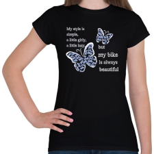 PRINTFASHION lepkésf - Női póló - Fekete női póló