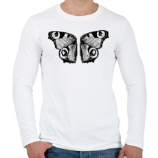 PRINTFASHION Lepkeszárny (fekete-fehér) - Férfi hosszú ujjú póló - Fehér