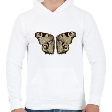 PRINTFASHION Lepkeszárny - Férfi kapucnis pulóver - Fehér