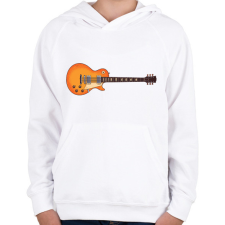 PRINTFASHION Les Paul Gitár - Gyerek kapucnis pulóver - Fehér gyerek pulóver, kardigán