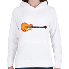 PRINTFASHION Les Paul Gitár - Női kapucnis pulóver - Fehér