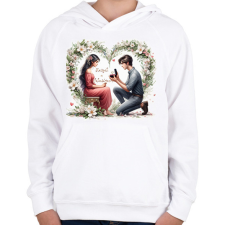 PRINTFASHION Leszel a feleségem? - Gyerek kapucnis pulóver - Fehér gyerek pulóver, kardigán