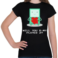 PRINTFASHION Leszel a játszótársam? - Női póló - Fekete
