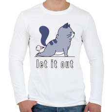 PRINTFASHION let it out - Férfi hosszú ujjú póló - Fehér