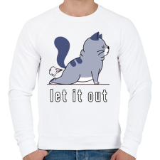 PRINTFASHION let it out - Férfi pulóver - Fehér férfi pulóver, kardigán