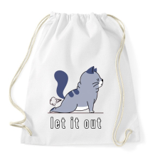 PRINTFASHION let it out - Sportzsák, Tornazsák - Fehér tornazsák
