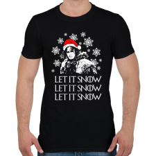 PRINTFASHION LET IT SNOW - Férfi póló - Fekete férfi póló