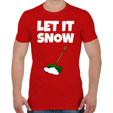 PRINTFASHION LET IT SNOW  - Férfi póló - Piros
