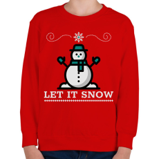 PRINTFASHION LET IT SNOW - Gyerek pulóver - Piros