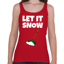 PRINTFASHION LET IT SNOW - Női atléta - Cseresznyepiros női trikó