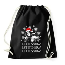 PRINTFASHION LET IT SNOW - Sportzsák, Tornazsák - Fekete tornazsák